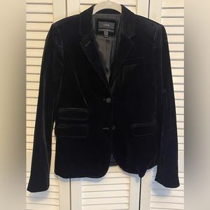 J Crew Jcrew Schoolboy Velvet Blazer 6 S black